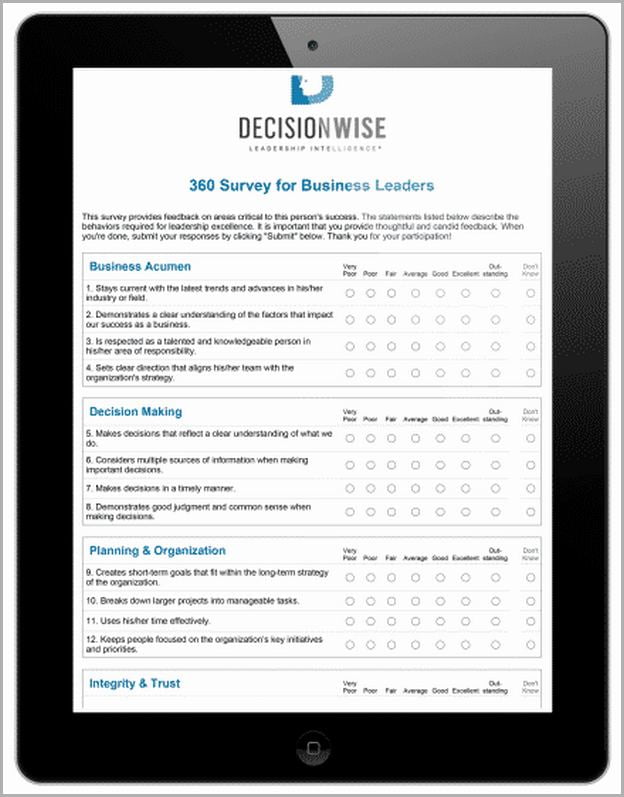 360 Degree Feedback Questionnaire