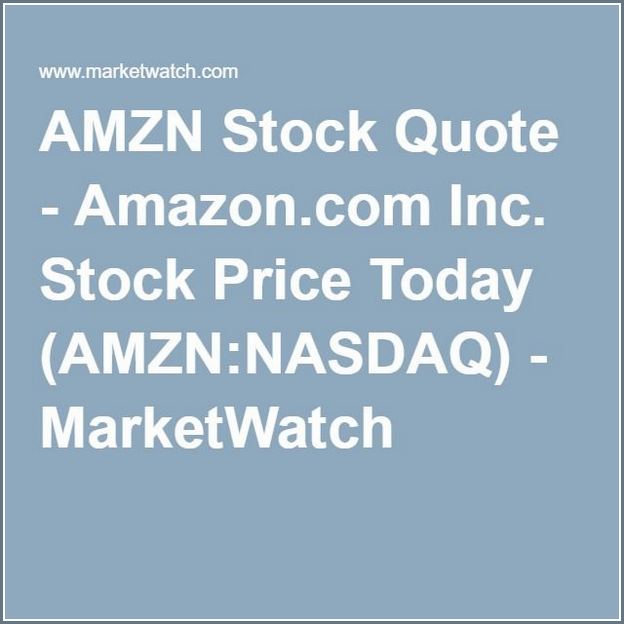 Amzn Stock Price Today Nasdaq