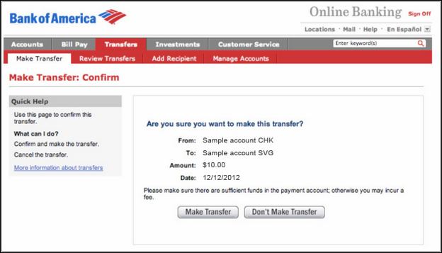 Bank Of America Balance Transfer