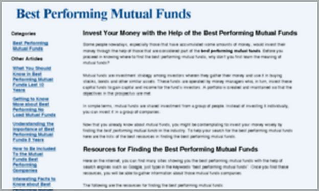 Best Performing Mutual Funds