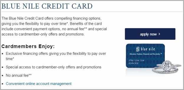 Blue Nile Credit Card Application