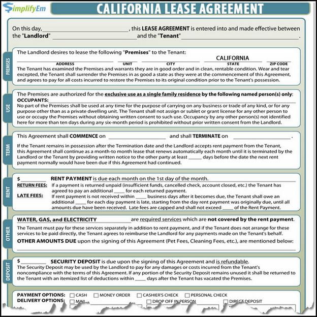 California Lease Agreement Laws