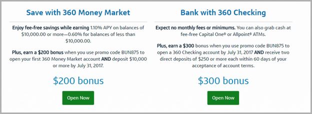 Capital One Money Market Bonus Promo Code