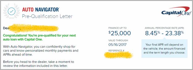 Capital One Pre Approval Car Loan Login