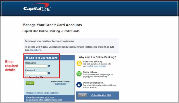Capital One Sign In Online
