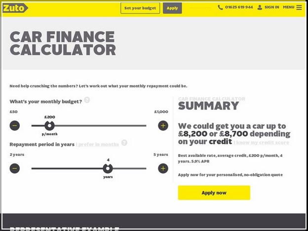 Car Finance Calculator Uk
