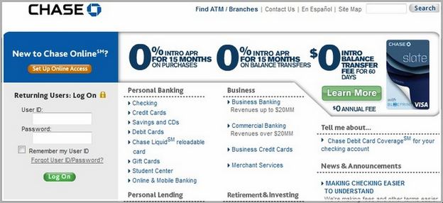 Chase Bank Online Logon