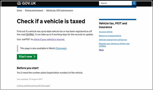 Check If A Vehicle Is Insured And Taxed