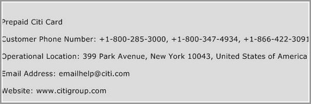 Citi Cards Customer Service Address