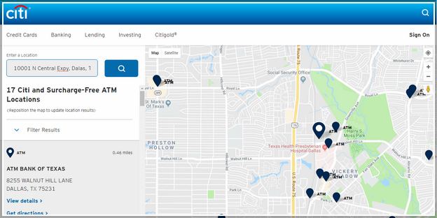 Citibank Atm Near Me Now