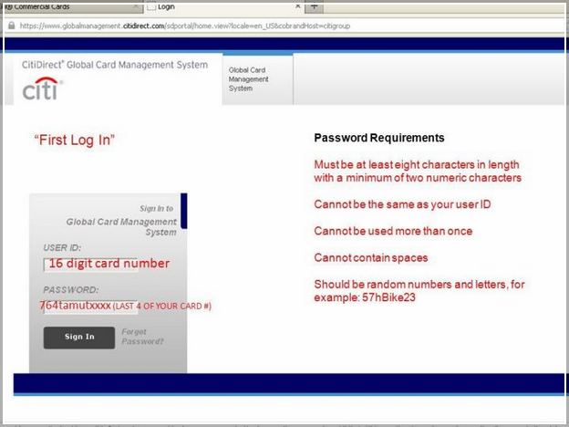 Citibank Government Travel Card Login Citidirect