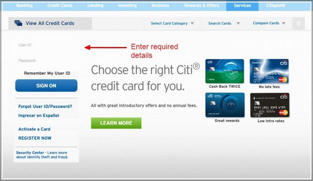 Citibank Visa Costco Credit Card Login