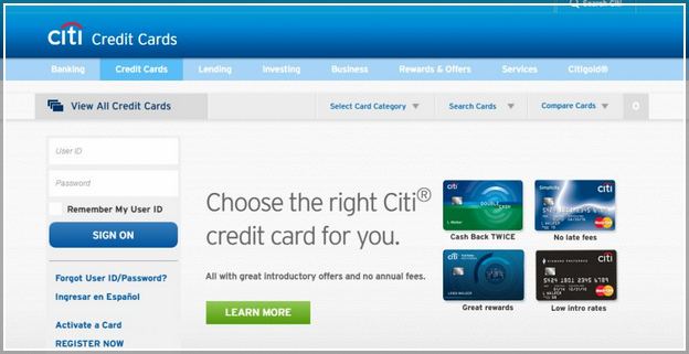 Citibank Visa Login