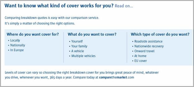 Compare The Market Van Breakdown Cover