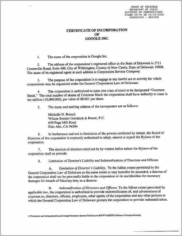 Delaware Secretary Of State Certificate Business Search