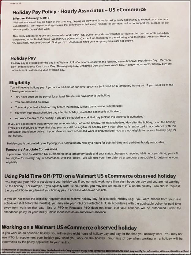 How Does Walmart Holiday Pay Work