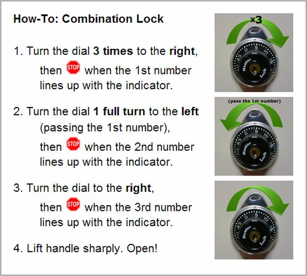 How To Open A Locker Combo