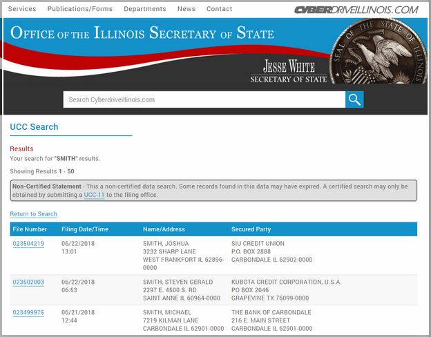 Illinois Secretary Of State Search Ucc