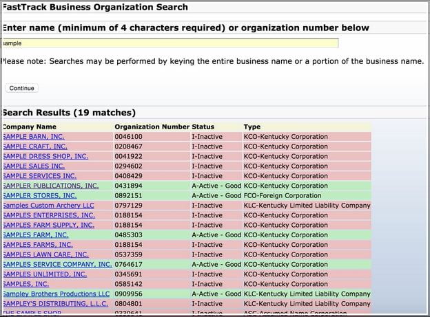 Ky Secretary Of State Business Records Search