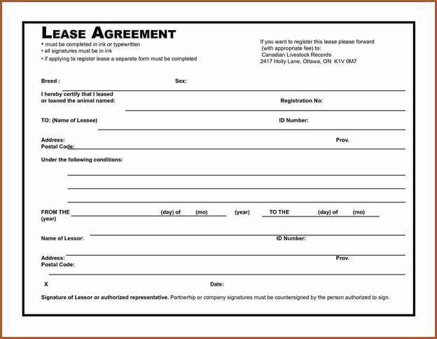 Lease Agreement Template Word Free Download