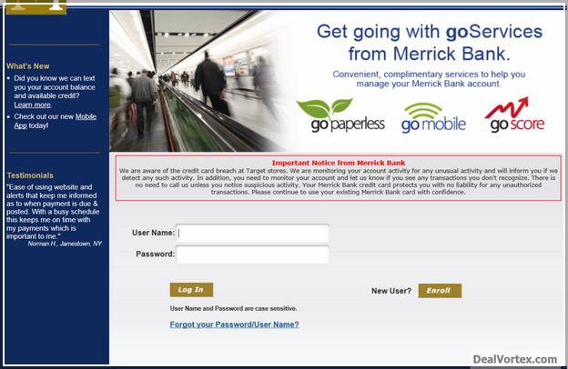 Merrick One Credit Card Login
