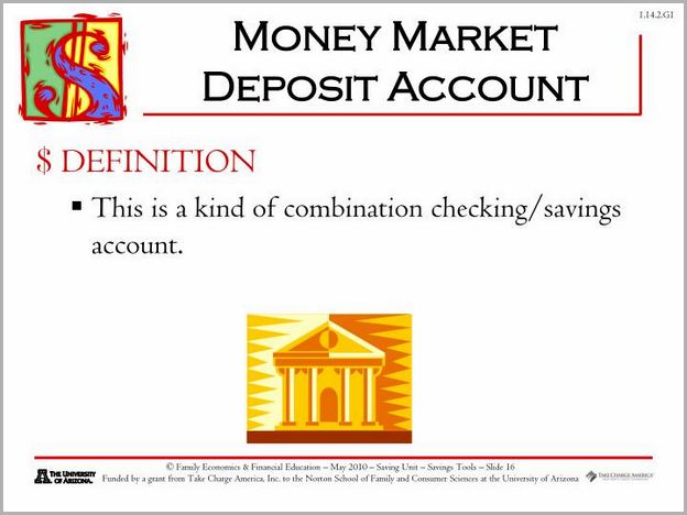 Money Market Deposit Account Definition