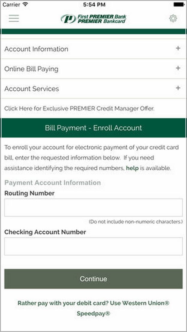 My Premier Bank Card App