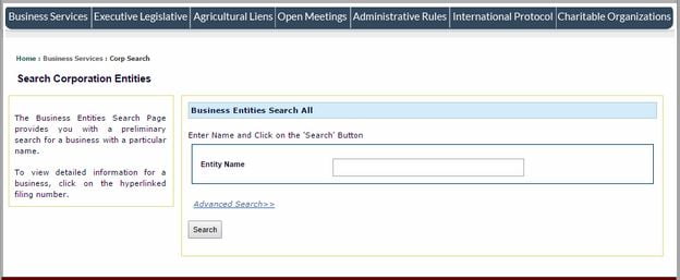 Oklahoma Secretary Of State Business Entity Search