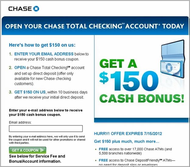 Open Chase Checking Account 300