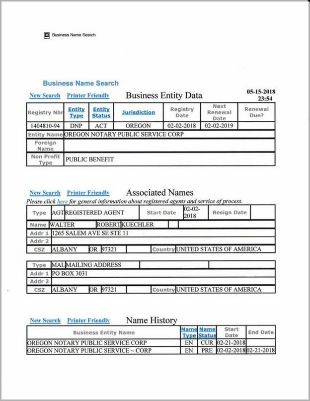 Oregon Business Registry Address Change