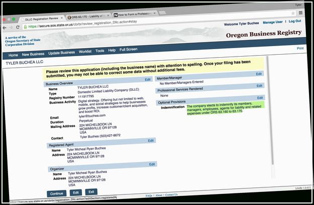 Oregon Business Registry