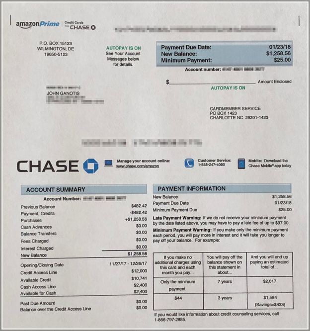 Pay Chase Credit Card Bill Online