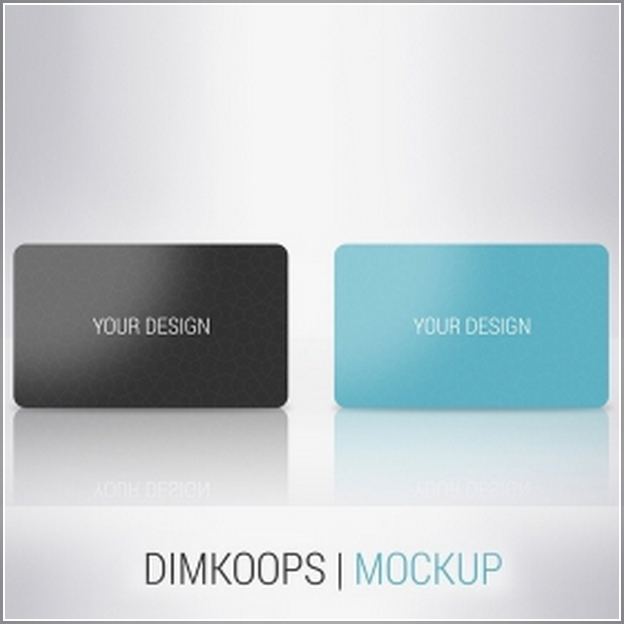 Plastic Business Cards Mockup