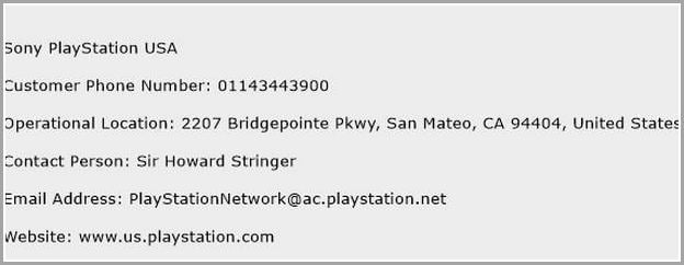 Playstation Customer Service Phone Number Usa