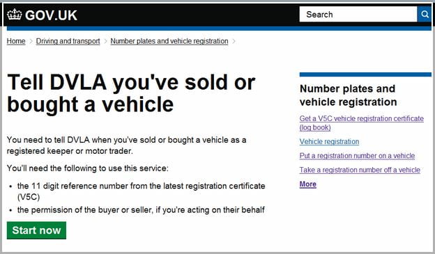 Sold My Car Dvla