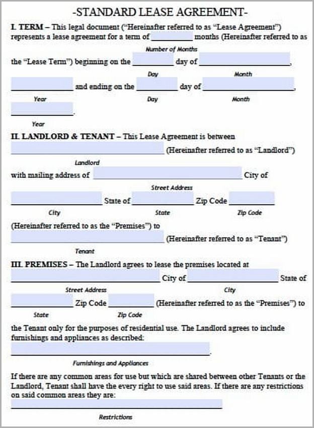 Free Printable Lease Agreement Florida Printable World Holiday