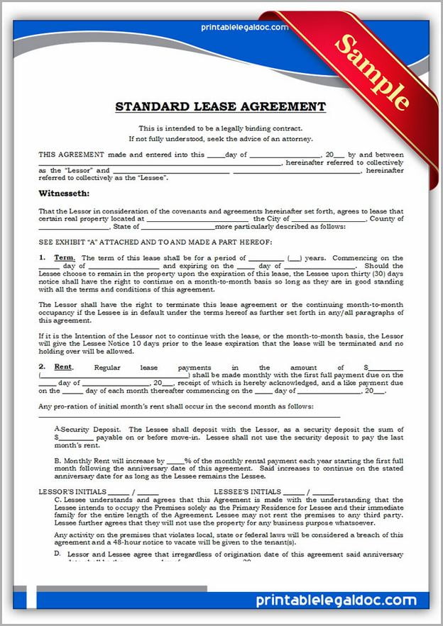 Standard Lease Agreement