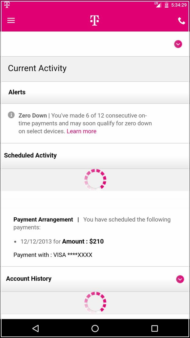 T Mobile Pay Arrangement