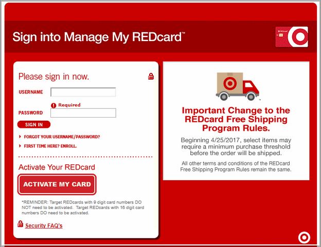 Target Credit Card Payment Rcam