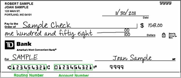 Td Bank New York Routing Number