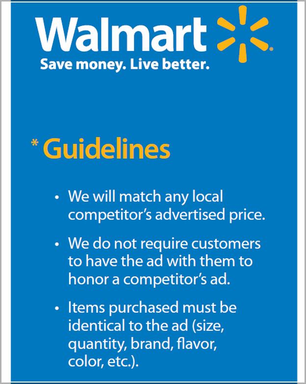Walmart Pharmacy Price Match List
