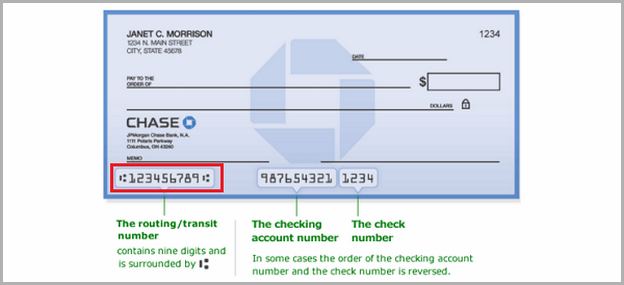Account Number On Check Chase Business