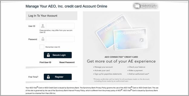 Aeo Credit Card Login
