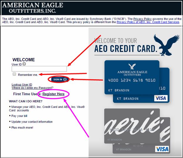 American Eagle Credit Card Payment Options