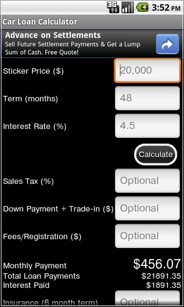 Capital One Auto Refinance Calculator