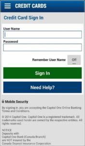 capital one sign in online banking