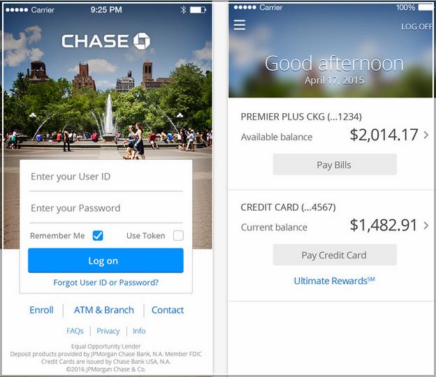 chase online phone number