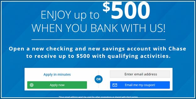 Open Chase Checking Account Bonus