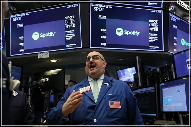 is spotify stock down